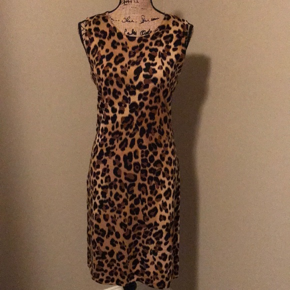 calvin klein leopard dress